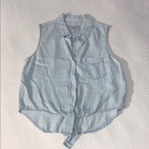 Rails denim sleeveless top